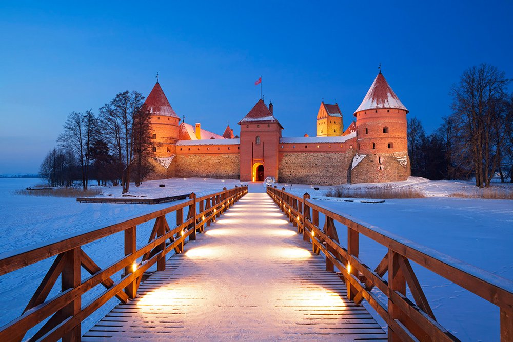 castello trakai in inverno